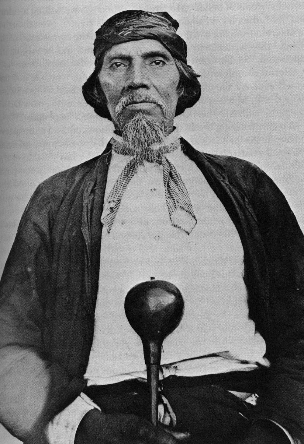 Swimmer (Ayunini), a Cherokee healer and keeper of traditions, photographed by James Mooney in 1888